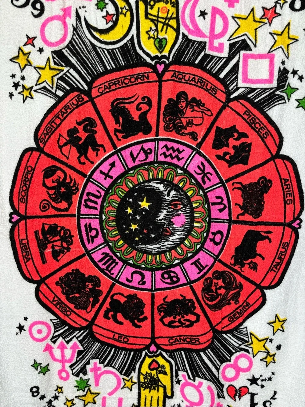 Vintage Cannon Zodiac Wheel Cotton Beach Towel